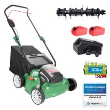 GÜDE Vertikutierer Akku 2x40V elektro Rasenlüfter elektrisch 400/40-5.0 S 2in1
