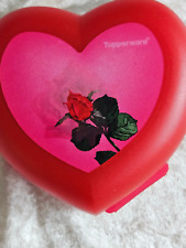 Tupperware★  Vesperbox Herz ★rot  mit 3 D Hologramm ROSE  / iWeihnachten Geburts