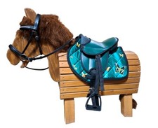 Shetty Sattelset Teal ideal auch für Holzpferd Stehpferd Plüschpferd