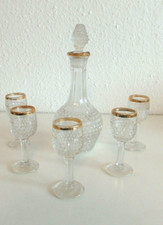 altes Likörservice, farbloses