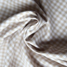 Baumwollstoff Check Karo Vichy Beige Weiß 5mm Groß Beiger Stoff Baumwolle