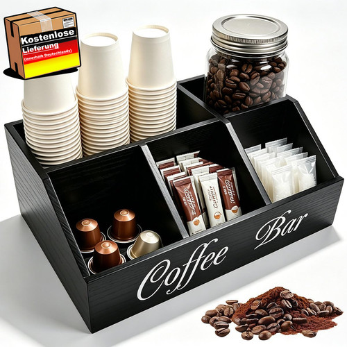 Kaffeebar organizer holz - kaffeebar,