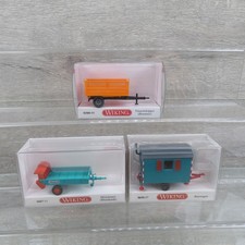 WIKING 0388 09 unbenutzt 1:87 Einachskipper, Miststreuer Bauwagen OVP #U15067