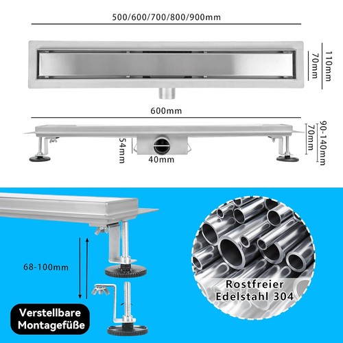 80 90cm duschrinne - 50/60/70/80/90cm,