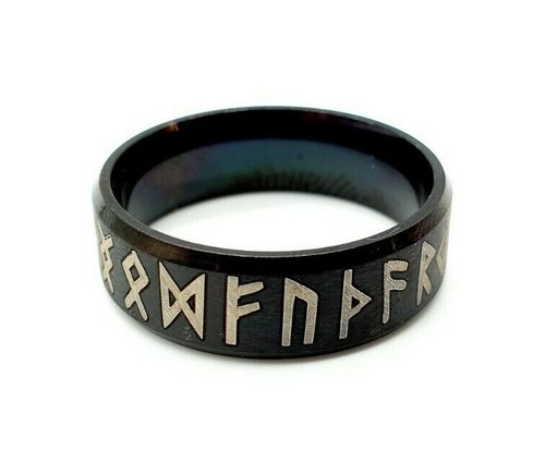 Runenring schwarz futhark - runenring,