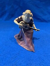 Goldscheider Wien Keramik Figur Frau mit Gitarre signiert