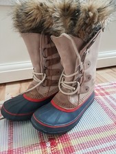 SOREL Schuhe Stiefel Boots JOAN OF ARCTIC Gr. 37 beige blau orange Stiefelette 