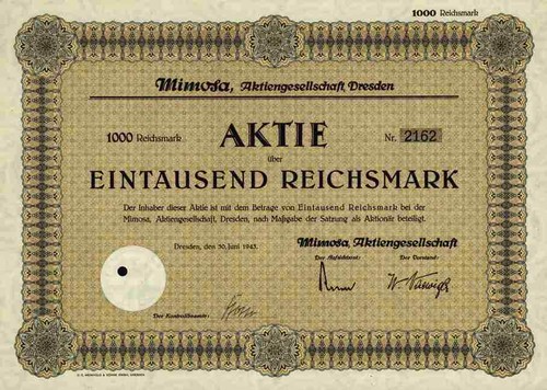 Mimosa 1943 dresden sachsen - ag,