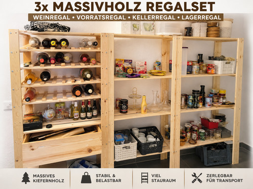 Massivholz regal weinregal - regal,