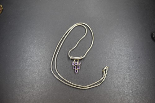 Anhänger silber mit ametysten - silber,
