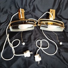 2 Messing Klemm-,  Bett-, Regal-, Lese-Lampen 50/ 60er - Rarität