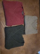 3 Kashmir Pullis Bordeaux Schwarz Braun GR. M 38/40