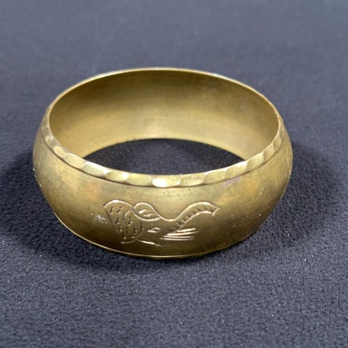 Armreif messing elefant - messing, gold