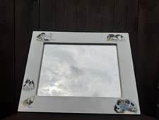 Holzspiegel mit Spaniel Hund