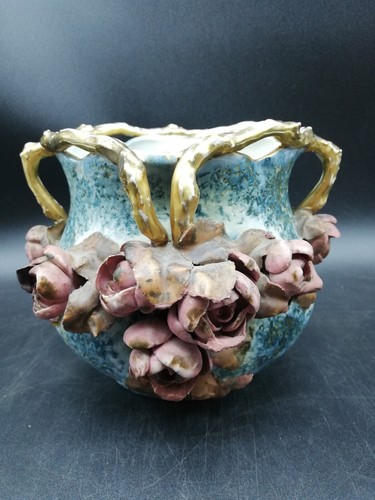 Jugendstil keramik vase - keramik,