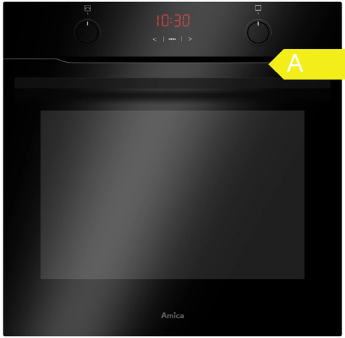 Einbaubackofen schwarz 77l - einbaubackofen,