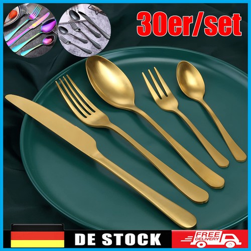 Edelstahl besteckset teilig - edelstahl, 30