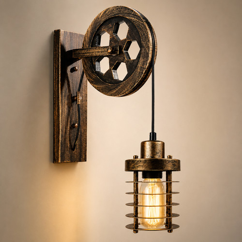 Vintage industrie wandleuchte - industrie,