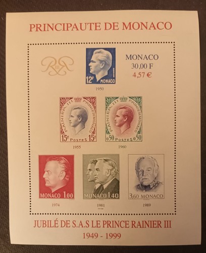 Monaco blockblatt 1999 neu - blockblatt, neu**