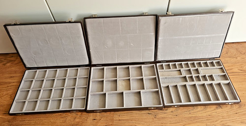 Taschenuhren sammelkasten - 3x,