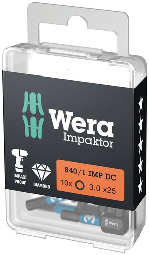 Wera 10x impaktor bits - 10x, 1/4"