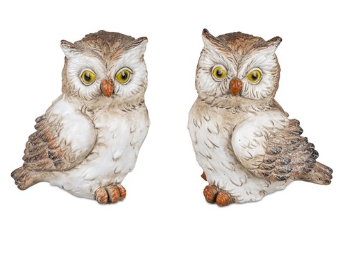 2er set dekofiguren eulen - set,