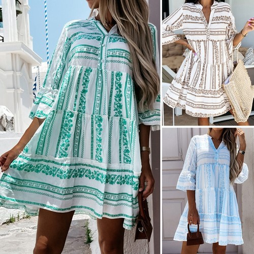 Damen boho sommerkleid - damen,