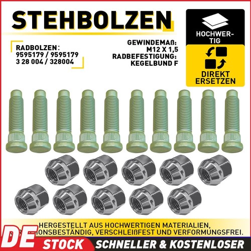10x radbolzen m12 radmutter - m12,