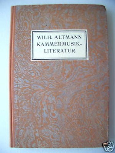 Kammermusik literatur 1923 - kammermusik,