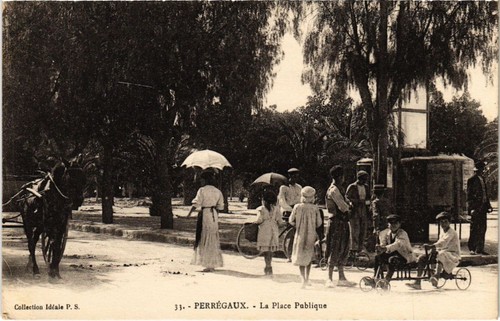 Cpa algeria perregaux - la, place