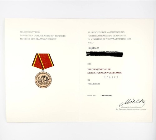 Ddr nva urkunde - ddr,