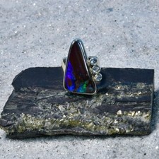 Boulder Opal Ring, 925er