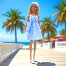 Barbie sommerkleid blau - barbie,