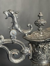 Antike karaffe zinn versilbert - zinn,