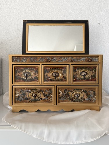Vintage schmuckschrank holz - vintage,