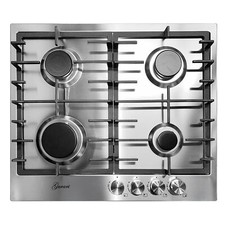 Gurari GCH FB 604 Edelstahl Gaskochfeld, autark mit Hochleistungs, 4-flammiges