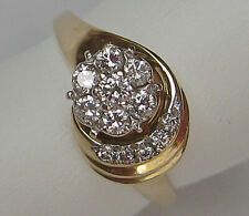 ♦️ Vintage Brillant Ring in 585 14kt Gold mit Brillanten Diamant Diamond ♦️ 7899