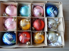 Alte bunte Christbaumkugeln Lauscha DDR