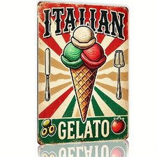 Blechschild Italian Gelato Eis