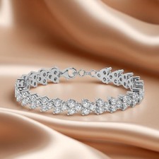 14K Weißgold Rundschliff