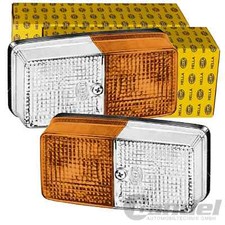 2X HELLA BLINKER WEIß/GELB