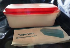 TUPPERWARE Pasta Maker / Meister (rot/weiß) Nudel Spaghettikocher für Mikrowelle