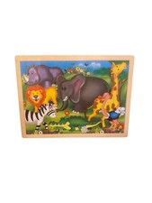 Holzpuzzle Zoo Tiere Elefant