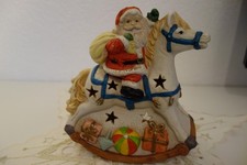 Windlicht Weihnachtsmann auf