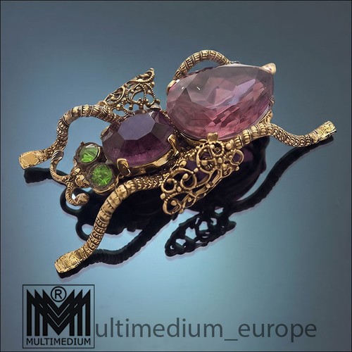 Strass käfer brosche amethyst - käfer,