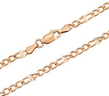 Figarokette gedrückt 925