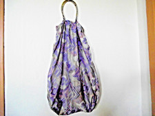 DDR Einkaufsbeutel,Dederon,blau lila Muster,plasteverst.Henkel,Kult,Vintage