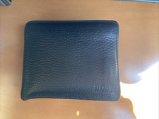 Hugo Boss Geldbörse Portemonnaie Schwarz Genarbtes Leder