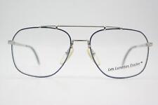 Vintage Brille ESSILOR 548 Silber Blau Oval Brillengestell eyeglasses
