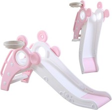 Faltbar Kinderrutsche Rutsche mit Basketballkorb Babyrutsche Gartenrutsche NEU